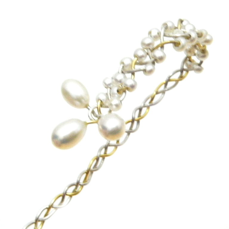 Plaited Three White Pearls Bookmark